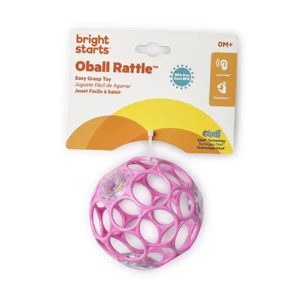 Bright Starts Oball Rattle™ Easy-Grasp Toy - Pink