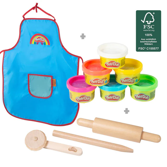 Roba X Playdoh-Play-Doh Wooden Play Set with Apron