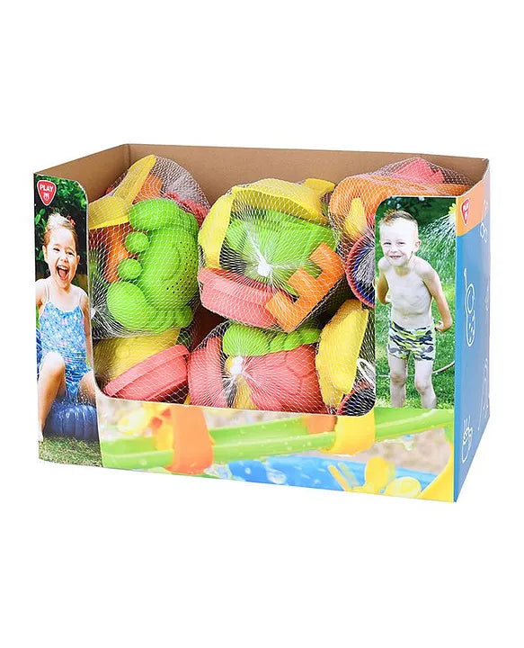 Playgo SANDPLAY & MOULD SET-9 PCS- 3 SETS IN A DISPLAY