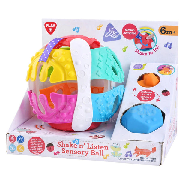 Playgo-SHAKE N' LISTEN SENSORY BALL B/O *