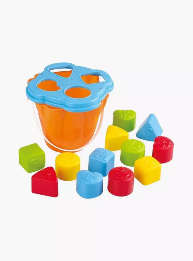 Playgo SHAPE SORTING BUCKET-12 Peices