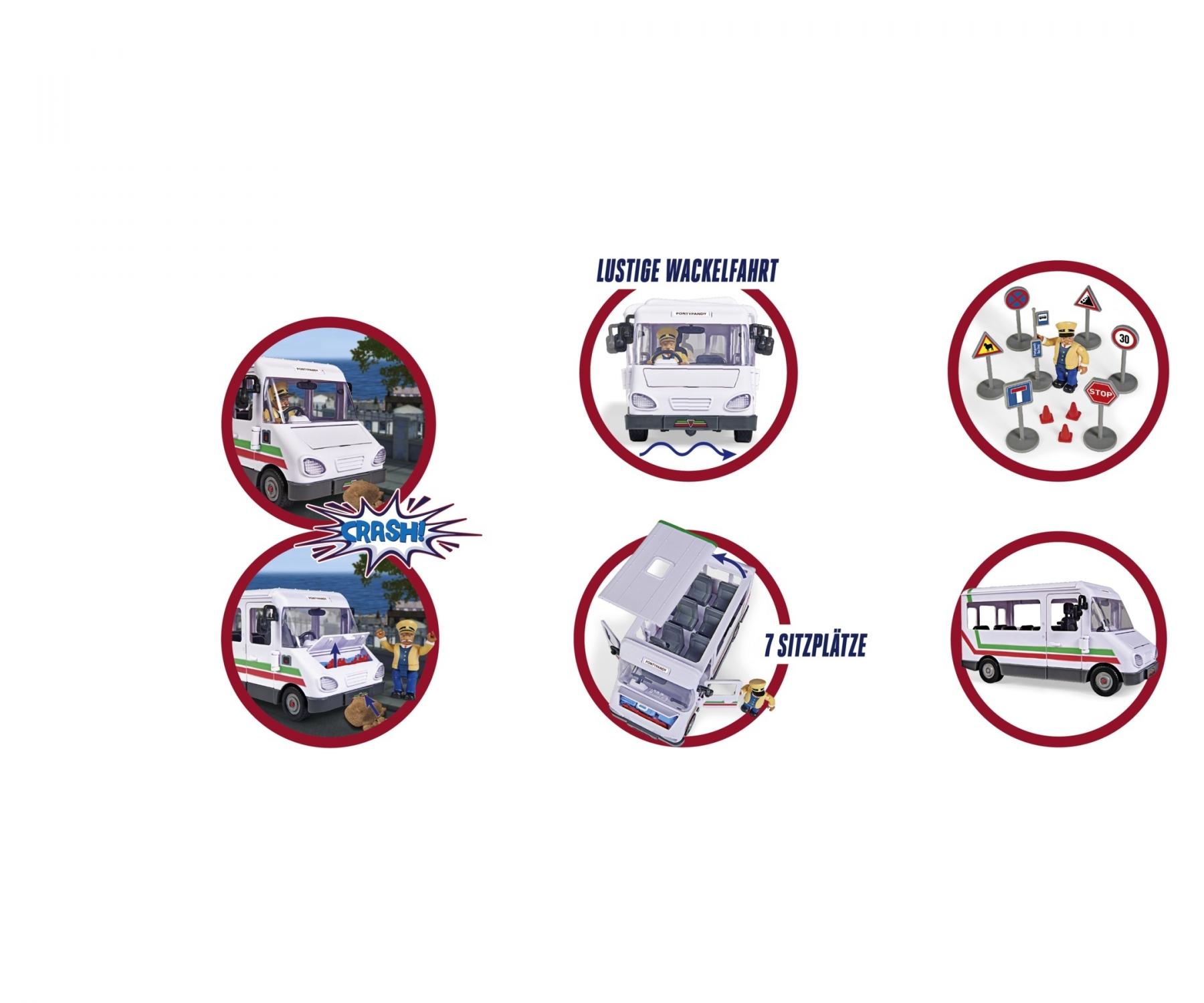 Simba toys-Sam Trevors Bus incl. Figurine