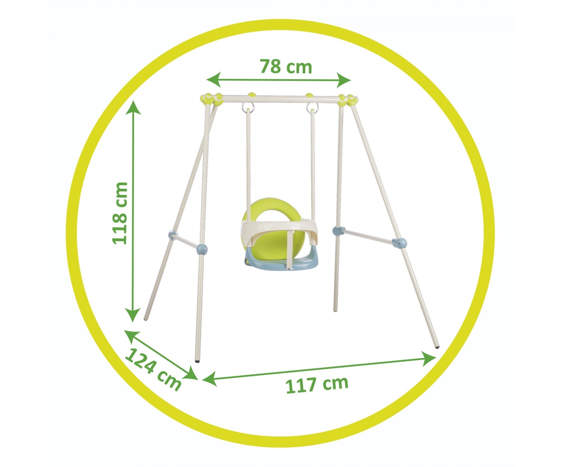 Smoby Life Metal Baby Swing H118