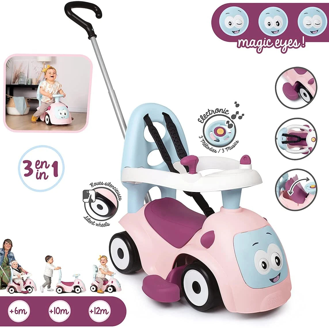 Smoby Ride On Maestro Balade Pink