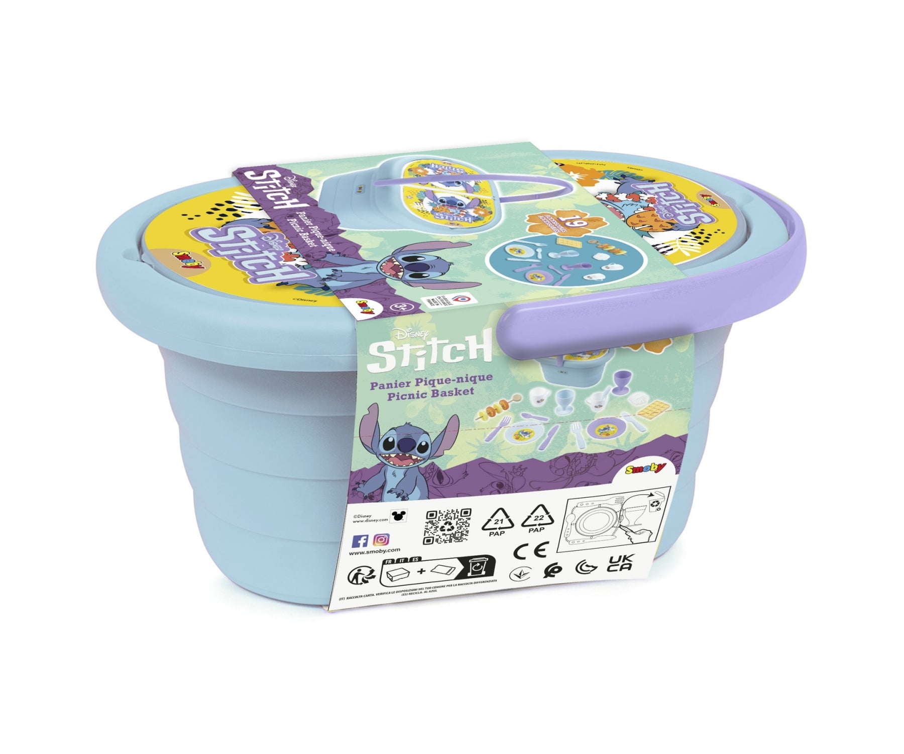 Smoby Stitch picnic basket pink