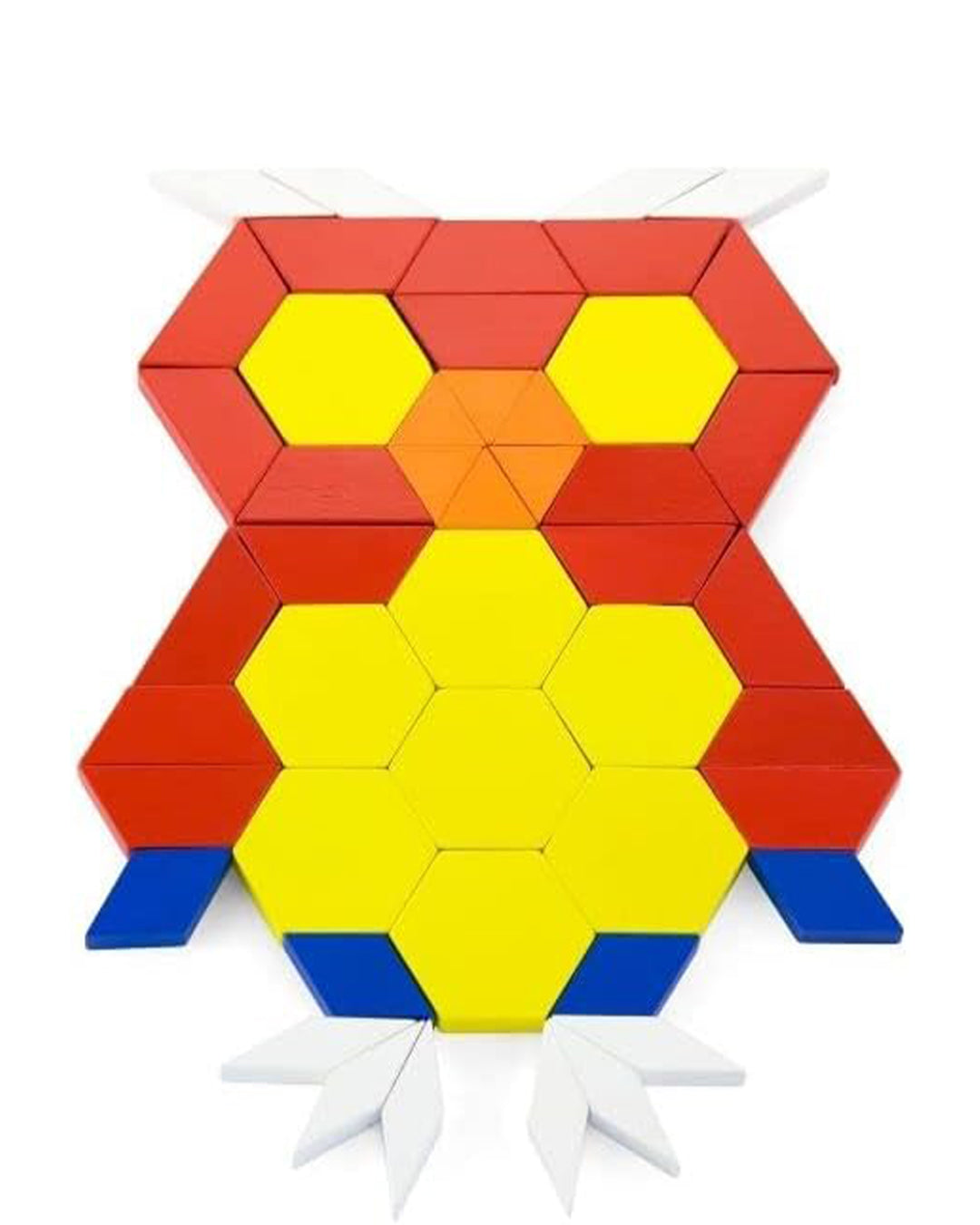 Viga Geometric Wood Pattern Blocks 250-Piece Playset