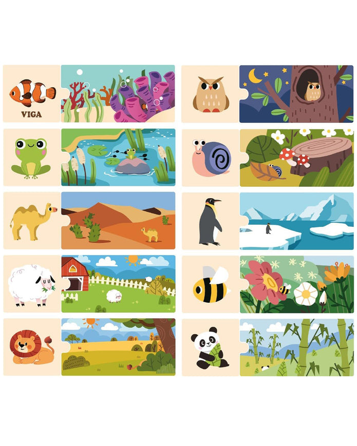 Viga My Home Puzzle Set with Animals