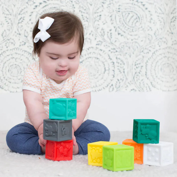 infantino-Squeeze & Stack Block Set - 8 Pcs