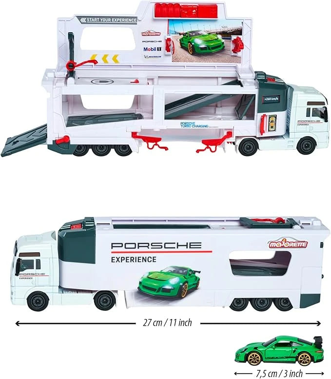 Majorette MAN TGX Truck Porsche Experience+ 2 cars
