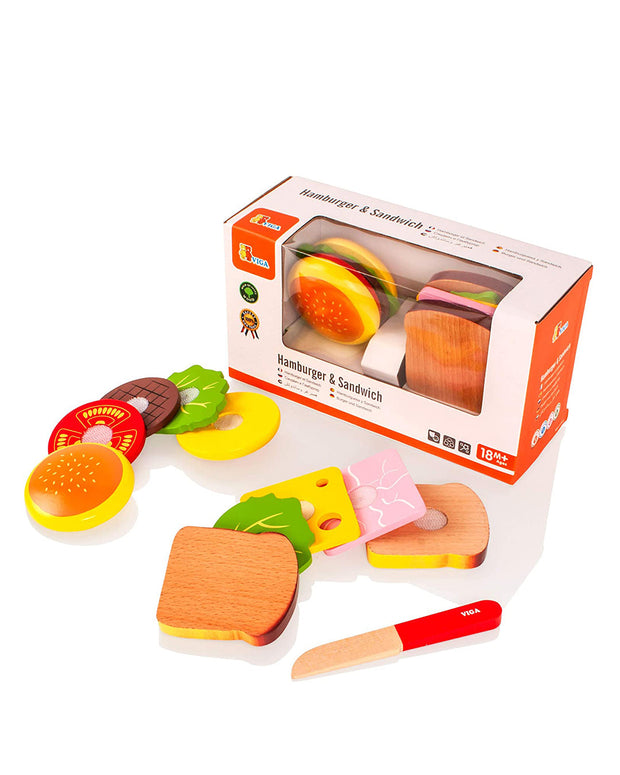 Hamburger and Sandwich Playset - Viga