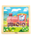 Viga Wooden 9-Piece-Puzzle - Train