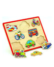 Viga Transports Wooden Flat Puzzle 8-Piece Set